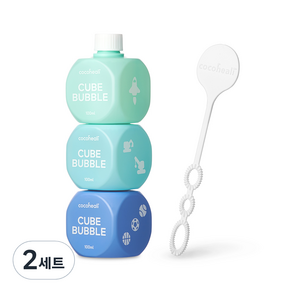 코코힐리 유아용 큐브 버블 대용량 입욕제 3종 x 100ml 세트 블루스페이스, 2세트