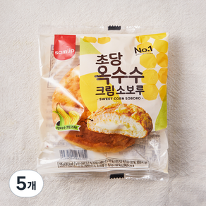 삼립 초당옥수수 크림소보루, 105g, 5개