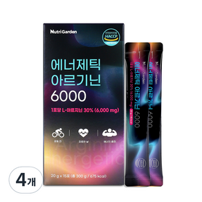 뉴트리가든 에너제틱 아르기닌 6000 15p, 300g, 4개