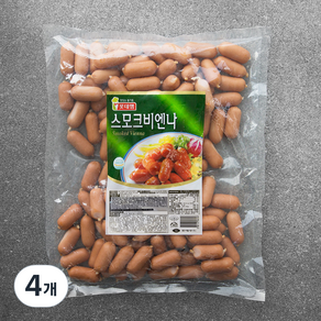 롯데햄 스모크 비엔나, 1000g, 4개