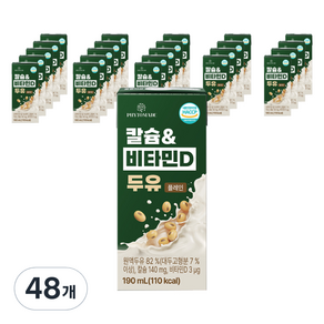 파이토메이드 칼슘&비타민D 두유 플레인, 48개, 190ml