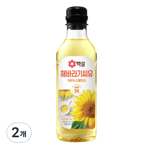 백설 CJ 해바라기씨유, 500ml, 2개