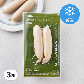 랠리 탱글 닭가슴살 소시지 갈릭맛 (냉동), 100g, 3개