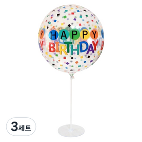 이사벨홈 무지개 생일축하 풍선 3종세트, 레인보우(풍선), 3세트