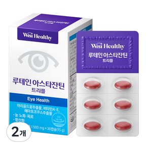 위시헬씨 삼진제약 루테인 아스타잔틴 트리플 15g, 30정, 2개