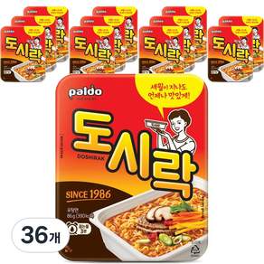 팔도 도시락 컵라면 86g, 36개