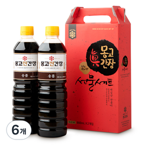 몽고진간장 송품 선물세트 3호, 900ml, 6개