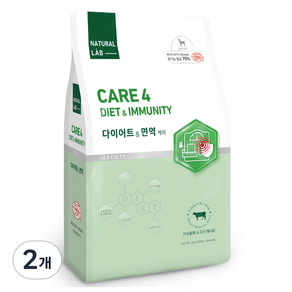 네츄럴랩 강아지 케어 유기농 기능성 사료, 다이어트(체중감소), 2kg, 2개