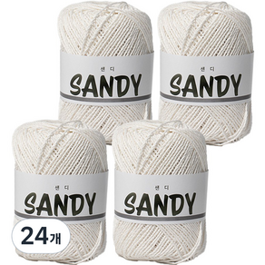 yana 샌디 뜨개실 50g, 1 화이트, 24개