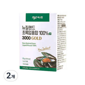 뉴질랜드 초록입홍합 환 3000 GOLD 30p, 90g, 2개