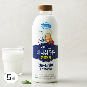 덴마크 동물복지 인증 대니쉬 우유, 750ml, 5개