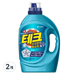 테크 호르몬 특유취 제거 액체세제 드럼용 용기, 2.7L, 2개