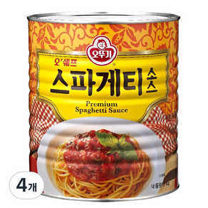 오뚜기 오쉐프 스파게티 소스, 3kg, 4개