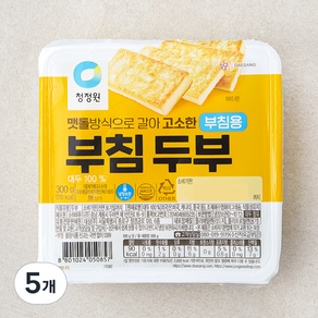 청정원 부침두부, 300g, 5개