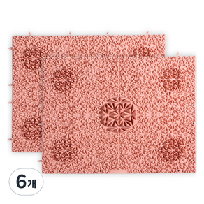 하늬통상 꾹꾹 발지압매트, 6개, 핑크