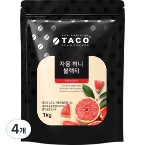 타코 자몽허니 블랙 티, 1kg, 1개입, 4개