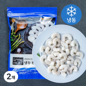 사랑해어 흰다리 새우살 (냉동), 300g(24~33미), 2개