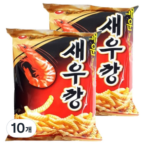 농심 매운새우깡, 90g, 10개