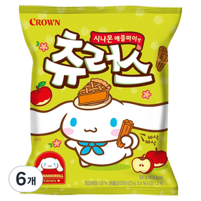 크라운 츄러스 시나몬 애플파이맛, 84g, 6개