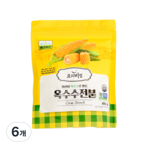 칠갑농산 옥수수전분, 400g, 6개