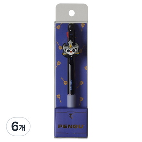 모나미 리그오브레전드 플립3 3색볼펜 0.5mm, PENGU, 6개