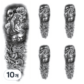 황군통상 긴팔 대형 타투 스티커 이레즈미 TQB116, 10개