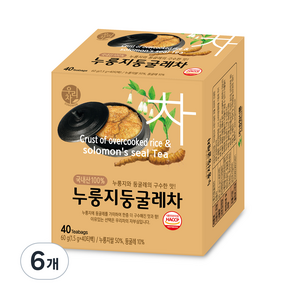 우리차 누룽지 둥굴레차, 1.5g, 40개입, 6개