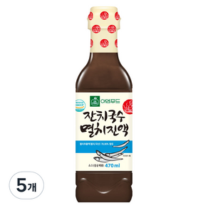 이엔푸드 잔치국수 멸치진액, 470ml, 5개