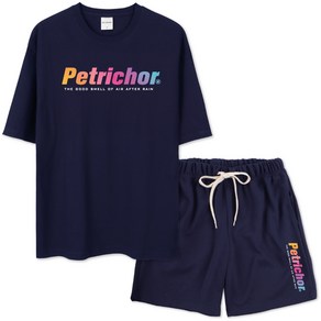 벤힛 빅사이즈 Petrichor 오버핏 반팔 + 반바지 트레이닝 상하의 세트