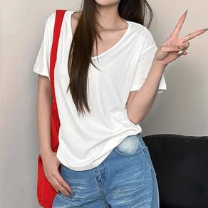 페이퍼먼츠 여성용 베일리스 여리핏 브이넥 티셔츠 10757