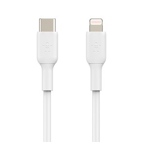 벨킨 부스트업 USB-C to 라이트닝 고속 충전 케이블 CAA003bt2M, 화이트(2M), 1개