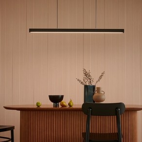 스테이 LED 라인 펜던트 조명 150cm, 블랙