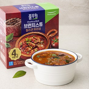 풀무원 브런치스튜 칠리 콘 까르네 (냉장), 180g, 4개입