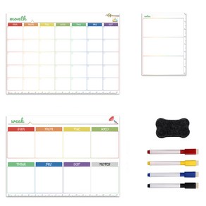 라이프스윗 냉장고 자석 달력 스케줄러 메모시트 3종 + 보드마카 지우개 풀세트