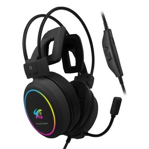 앱코 가상 7.1 RGB 게이밍 헤드셋, N700, 블랙