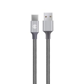 디씨네트워크 메탈 패브릭 USB C타입 고속 충전케이블, 그레이, 1.2m, 1개