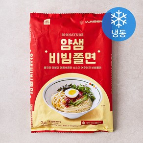 얌샘 비빔쫄면 2인분 (냉동), 490g, 1개