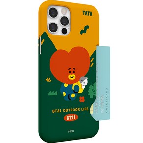 아이컬러즈 BT21 그린 플래닛 슬림카드 휴대폰 케이스