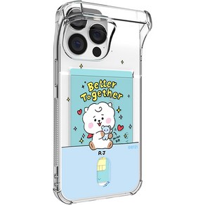 아이컬러즈 BT21 마이 리틀 버디 투명에어 카드 휴대폰 케이스