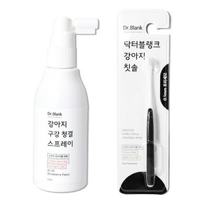 닥터블랭크 강아지 구강청결 스프레이 딸기향 120ml + 초미세모 칫솔 세트, 1세트