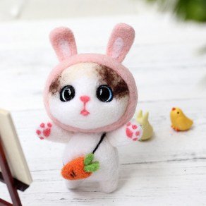 DIY 양모펠트 니들펠트 양모공예 56 토끼 냥이