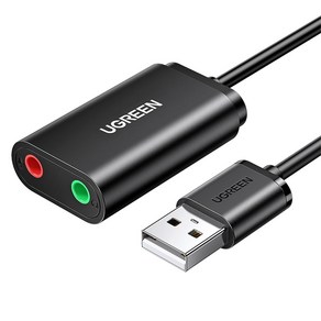 유그린 USB 사운드카드 어댑터 외장형, US205, 1개