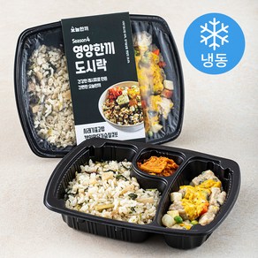 오늘한끼 시래기표고밥 깻잎맛 닭가슴살큐브 도시락 (냉동)