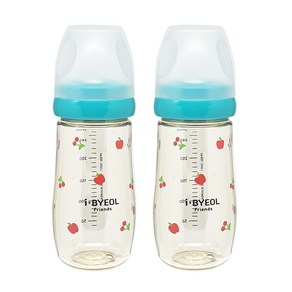 아이별프렌즈 아기 애플체리 PPSU 젖병 270ml 트윈팩, 에코민트, 2개