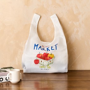 모던하우스 마켓토트 스탠다드 장바구니 40 x 65 x 15 cm, 프룻 마켓 아이보리, 1개