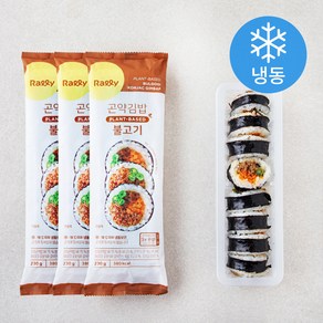 Rally 곤약김밥 불고기 (냉동), 230g, 3개