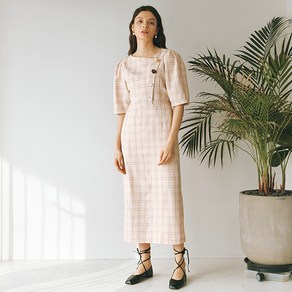 아이아이 EMMA BUTTON POINT LINEN DRESS EEOO1OPR09W