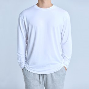 스타토리 남성용 에센셜 빅사이즈 면스판 긴팔 티셔츠
