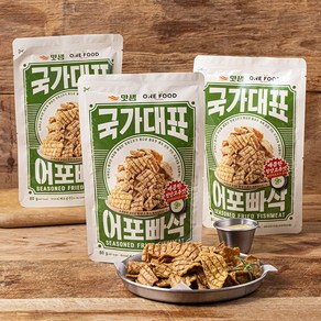 맛샘 국가대표 어포빠삭 매콤한 청양고추맛 80g x 3봉 + 청양마요소스 35g x 3개