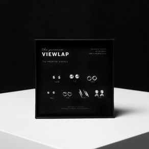 VIEWLAP 실버925 데일리 일주일 귀걸이 기프트 박스